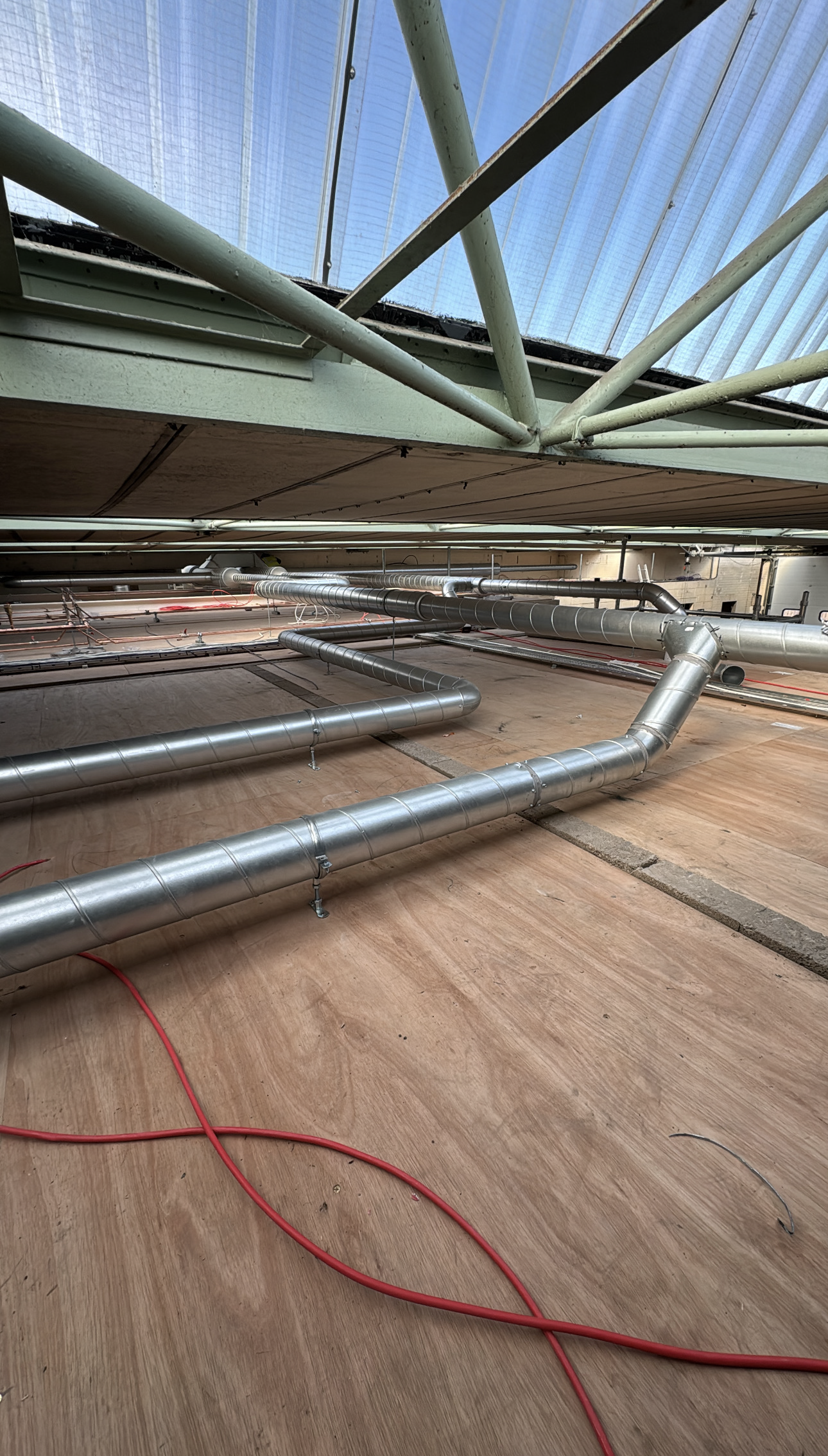 Office ventilation ducting